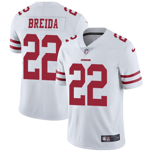 San Francisco 49ers Limited White Men Matt Breida Road NFL Jersey 22 Vapor Untouchable